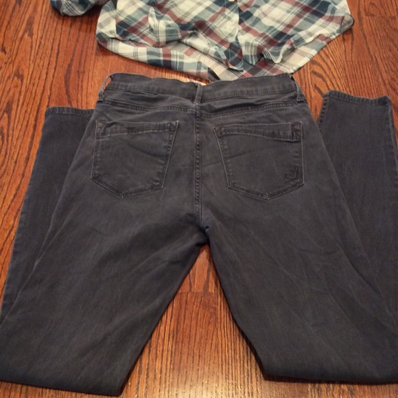 Express button fly mid rise leggings jeans Sz 4 - Picture 4 of 5